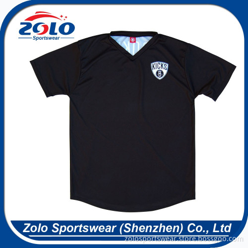 High quality cheap price european style v-neck kids soccer uniforms